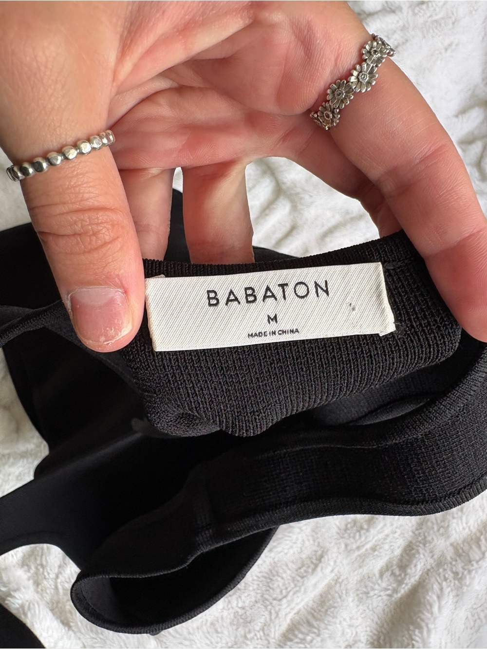 Babaton Black Square-Neck Mini Dress - Picture 6 of 6